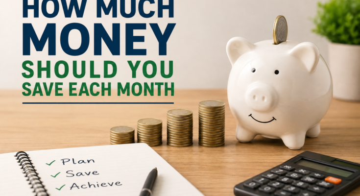 How Much Money Should You Save Each Month